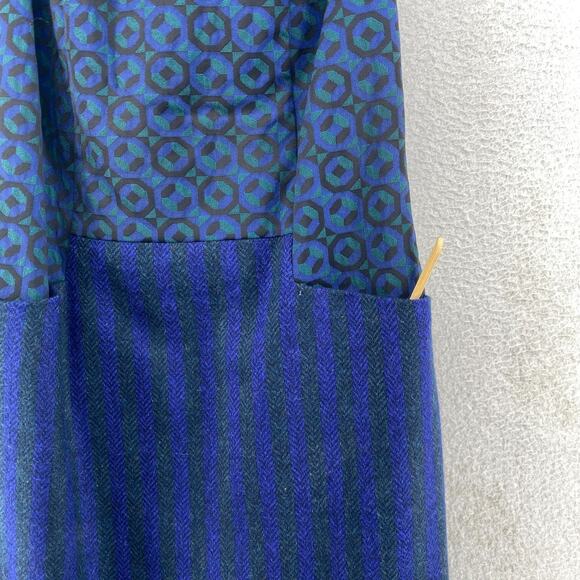 BODEN Dress 2 British Tweed by MOON Sheath Geometric Panel Sleeveless Blue - Picture 8 of 14